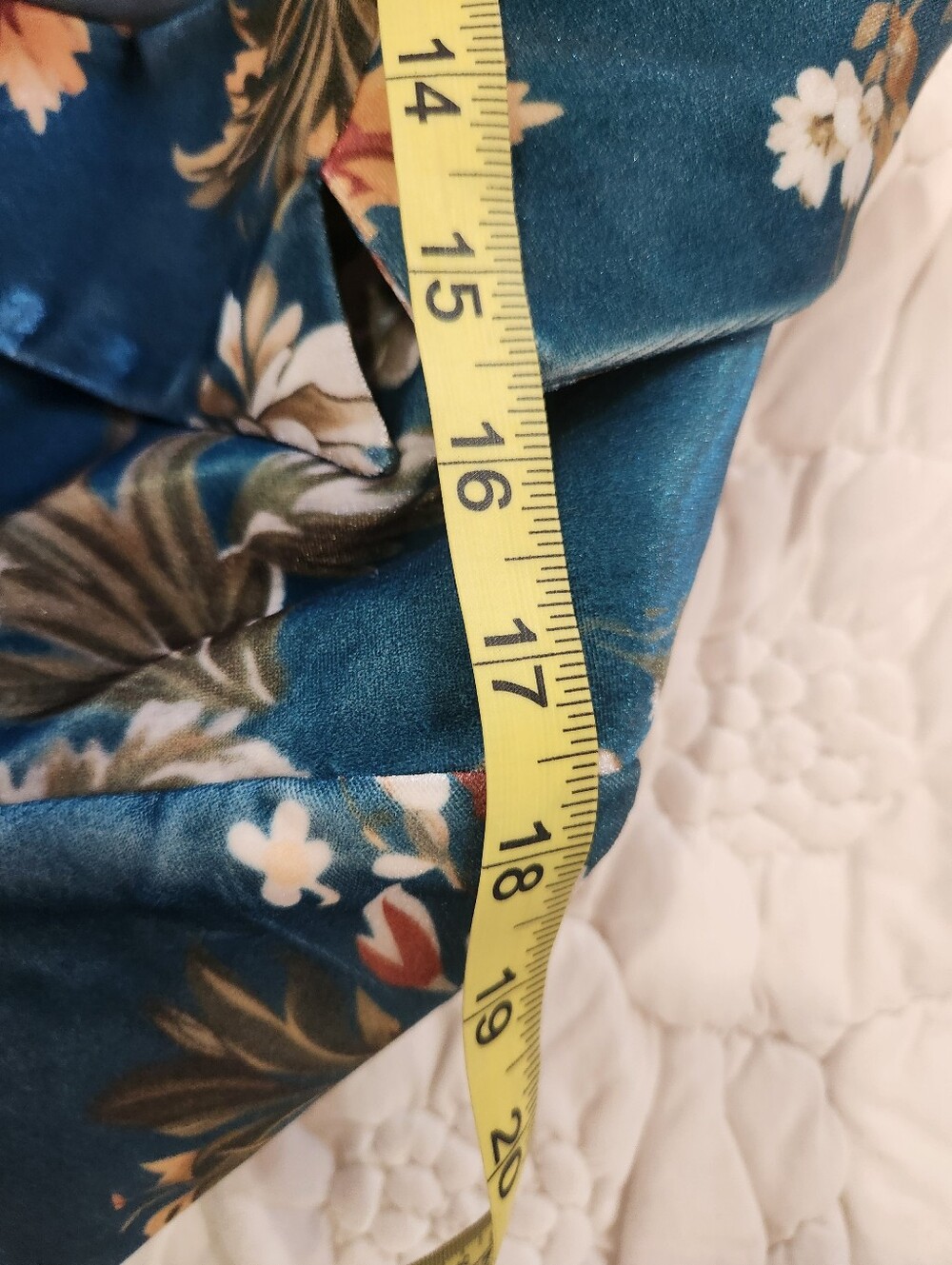 Futario Floral Velvet Tailored Blazer Jacket - Teal - Picture 9 of 14
